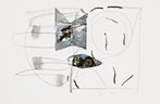 Gouache, crayon, collage sur papier | 32 x 50 cm 2022