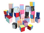 Cubes de bois, acrylique | 20 x 20 x 20 cm 2015